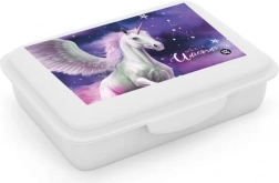 Oxybag cutie pentru gustare cu compartiment Pegasus argintiu