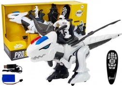 Tyranozaur robotizat interactiv, culoare albă