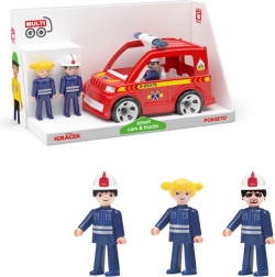 Igráček MultiGO Trio pompieri – figurine cu mașină de pompieri