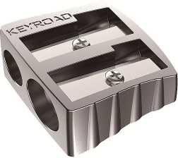 Ascuțitoare dublă metalică Keyroad, argintie