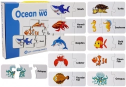 Puzzle educative lumea oceanelor – 10 potriviri autocorective