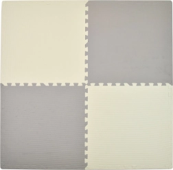 Humbi puzzle din spumă, covoraș crem-gri 62 × 62 × 1 cm, 4 buc.
