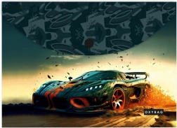 plică cu capsă A4 cu motiv car