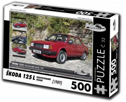 Puzzle RETRO-AUTA Škoda 125 L cu volan pe dreapta 500 piese