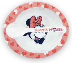 Set veselă pentru microunde cu bol și linguriță DISNEY Minnie