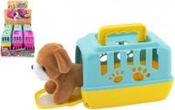 Cățeluș de pluș în cutie portabilă
