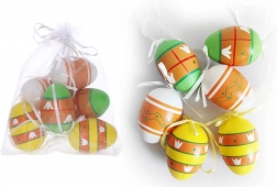 Ouă decorative din plastic pictate 6 cm