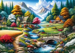 Puzzle Câmpuri Colorate 260 piese