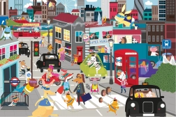 Puzzle pentru copii Superhero City 36 de piese
