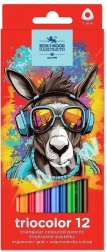 Creioane colorate triunghiulare Koh-i-noor Triocolor 12 buc