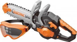Fierăstrău cu lanț cu ochelari de protecție