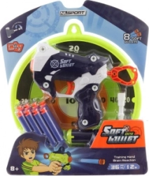 Pistolă pentru proiectile din spumă cu țintă