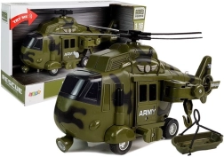 Elicopter militar de salvare 1:16 cu lumini, sunete și cârlig