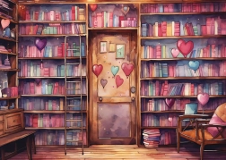 Puzzle bibliotecă romantică 1000 piese