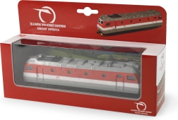 Locomotivă Metalică Roșie și Gri 17 cm