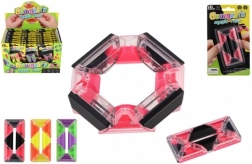 Puzzle antistres dreptunghiular cu biluțe, plastic 4 × 8 cm