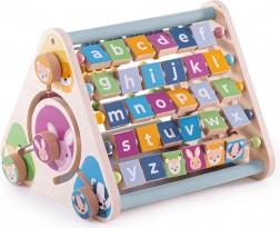 Triunghi activ din lemn Bigjigs Toys cu animale