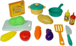 Set colorat de vase pentru bucătăria copiilor