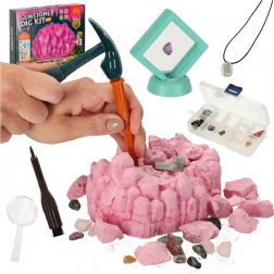 Excavare de pietre prețioase – set științific pentru copii cu minerale