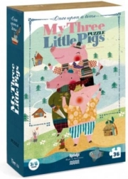 Puzzle Mare Trei Purceluși de la Londji - 36 piese