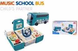 Autobuz interactiv pliabil cu volan pentru copii