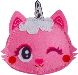Set creativ – portofel pisicuță roz Roboței din fetru