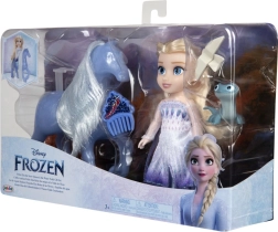 Păpușă MINI ELSA cu calul magic Nokk 15 cm