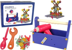 Set de construcție în valiză cu șurubelniță electrică pentru micii meșteri