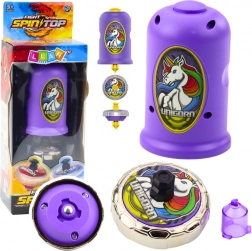 Set cu titirez lansator Unicorn violet