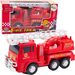 Mașină de pompieri cu scară mobilă, lumini și sunete