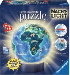 Ravensburger 3D puzzleball luminiscență Globul de Noapte 72 de piese