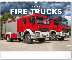 Calendar de perete Mașini de pompieri 2026
