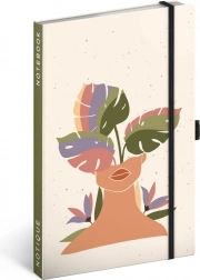 Carnet de notițe NOTIQUE Monstera, liniat, 13 × 21 cm