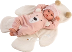 Llorens New Born păpușă realistă cu sunete, corp textil moale, 36 cm