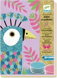 DJECO Imagini din nisip și sclipici: Păsări strălucitoare