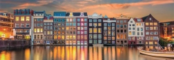 Puzzle panoramic Amsterdam strălucitor 1000 piese