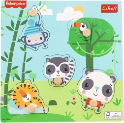 Puzzle din lemn FISHER-PRICE junglă, 5 piese