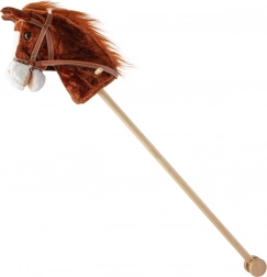 Hobby horse cu sunete și roți BABY MIX Brown