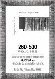 Ramă pentru puzzle 48 × 34 cm argintie