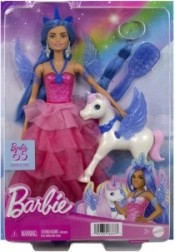Barbie prințesa Sapphire cu unicorn înaripat – ediție aniversară 65 de ani