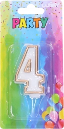 Lumânare de petrecere nr. 4 aurie