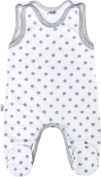 Salopetă pentru bebeluși New Baby Classic II, gri cu steluțe