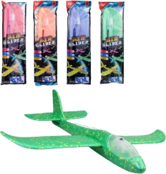 Avion din polistiren luminos, de aruncat - 1 bucată
