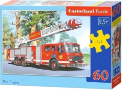 Puzzle pentru copii Mașină de pompieri, 60 de piese