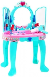 Măsuță de toaletă interactivă pentru copii cu lumini și melodii, cu accesorii