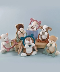 Jucărie de pluș Doudou cu inel gingival