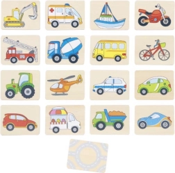 Goki pexeso din lemn – mijloace de transport