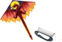 Zmeu mare roșu cu coadă lungă 170 cm x 130 cm