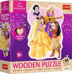 Puzzle din lemn 50 piese Disney Prințese