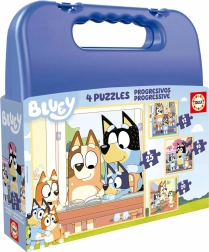 Puzzle în valiză Bluey 4v1